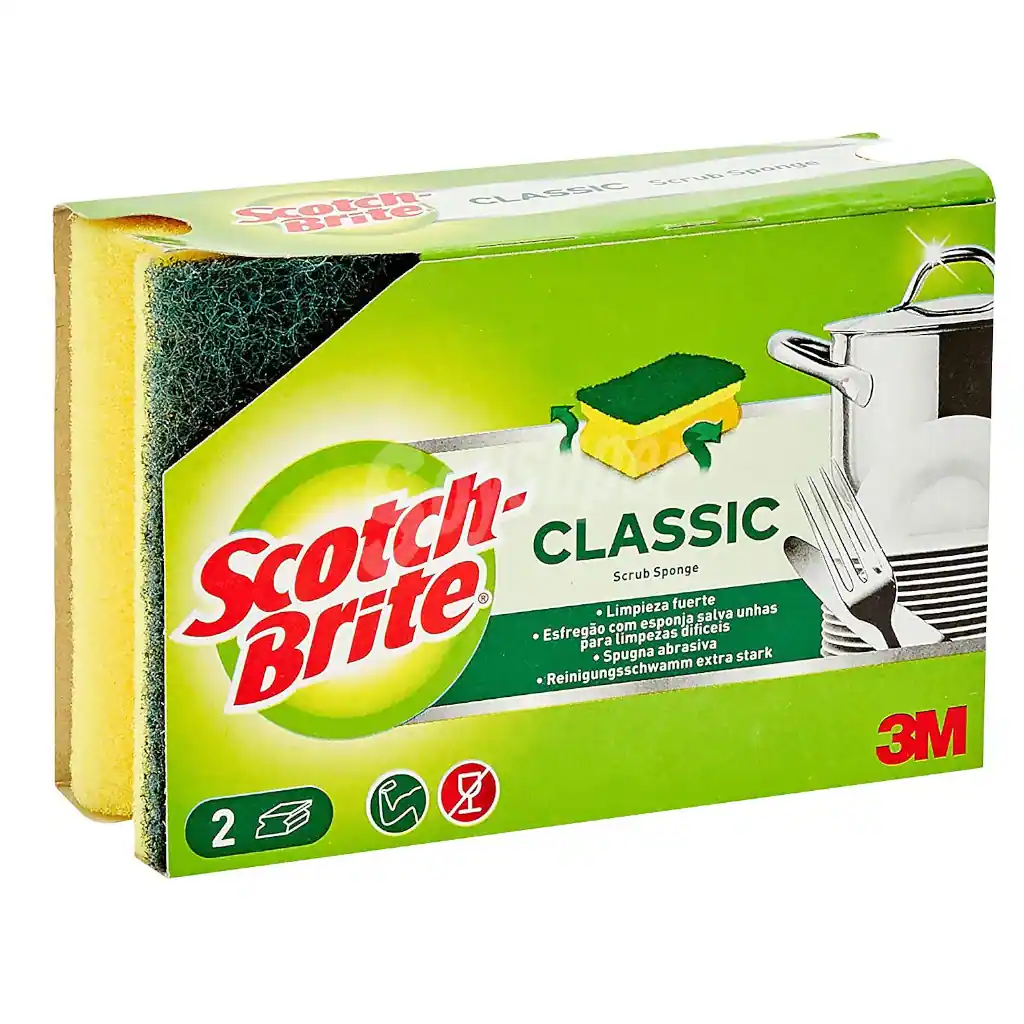 Estropajo Esponja Fibra 2+1 Scoth Brite