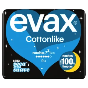 Evax Cotton Like Alas Noche 9 unidades