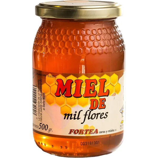 Fortea Miel de flores cristal 0,5 kg bote 2 kg