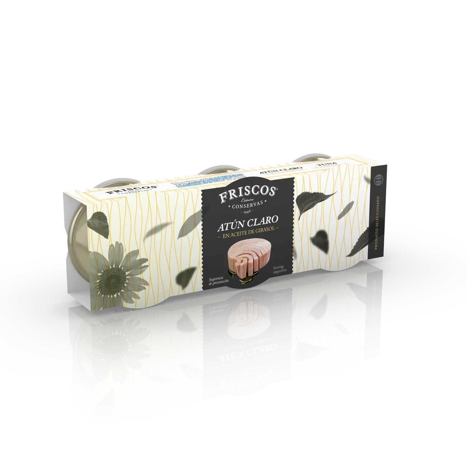 Friscos Atún claro aceite girasol pack 3x80 g