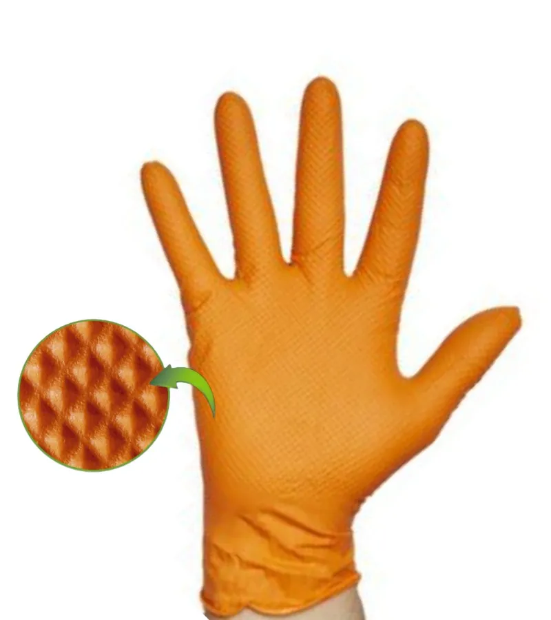 Guantes Nitrilo Naranja Tarrol 100 Unid