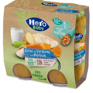 Hero-baby Guiso verdura y merluza 2x235g