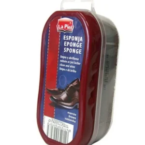 Zapatos Limpieza Marca La Piel Esponja Marrón