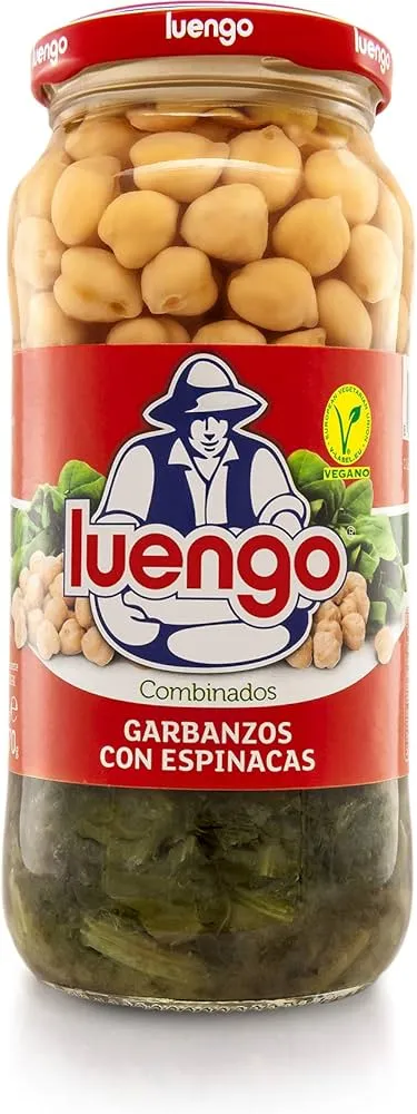 Luengo Garbanzos Espinacas en Tarro 570 g