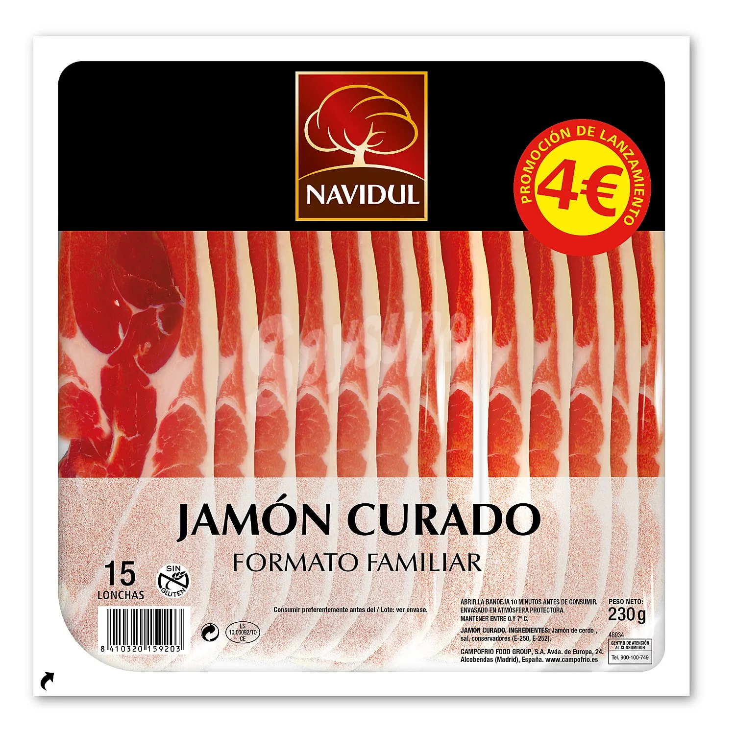 Navidul Jamón Curado 200g