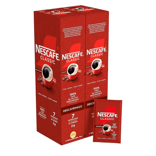 Nescafé Descafeinado en sobres X 10 unidades 2g